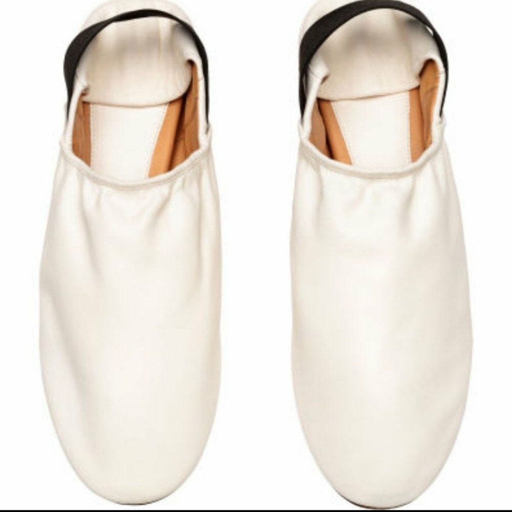 H&M studio rare white flats